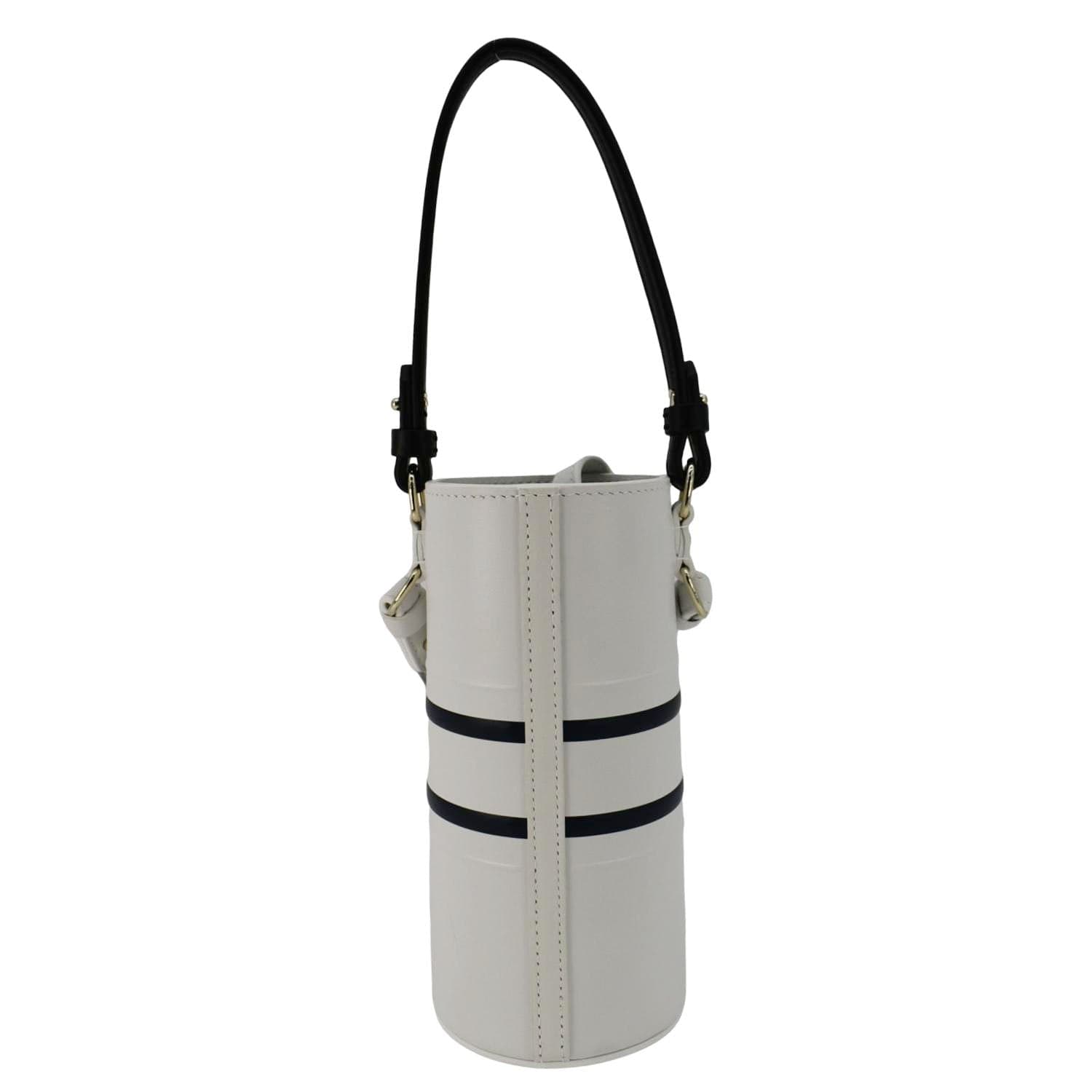 Christian Dior Vibe Bottle Holder Printed Leather Crossbody Bag White