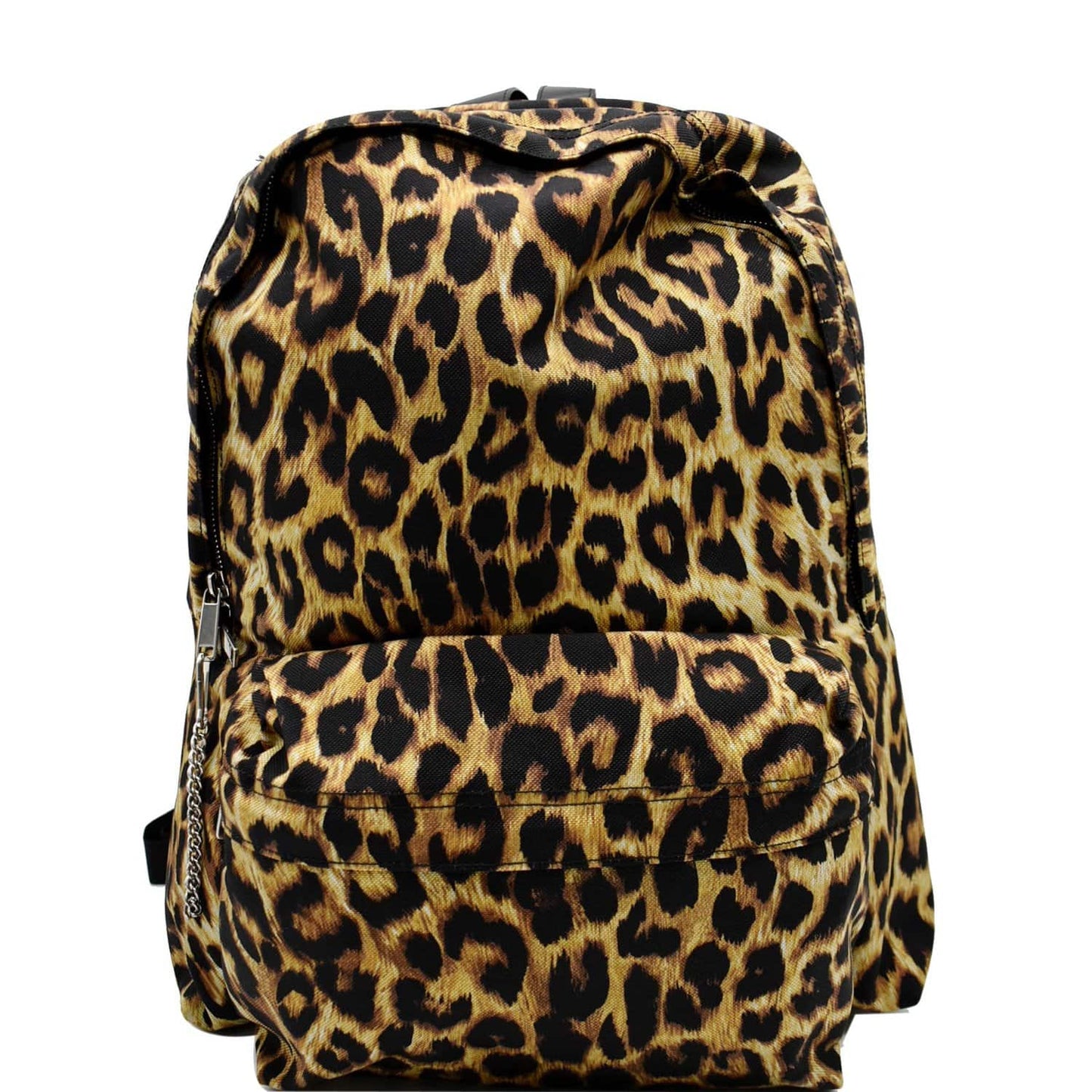 CELINE Leopard Medium Print Canvas Backpack Bag Brown