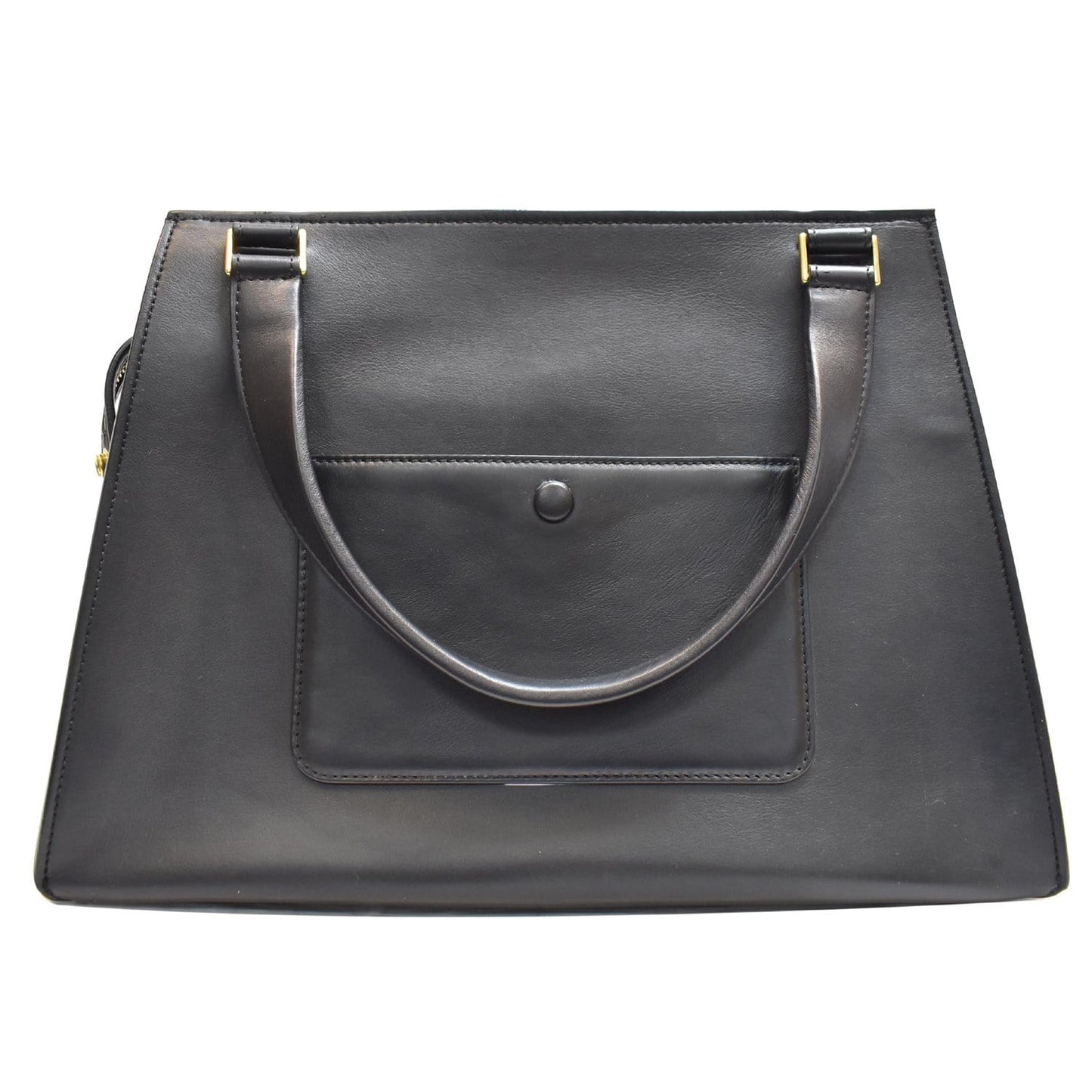 CELINE Medium Edge Python Leather Top Handle Shoulder Bag Beige