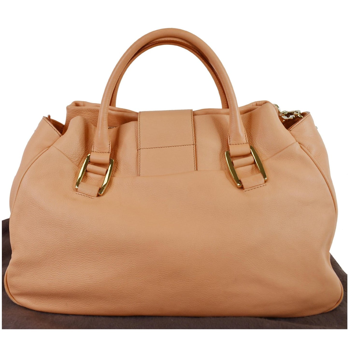CELINE Blossom Leather Top Handle Tote Bag Peach