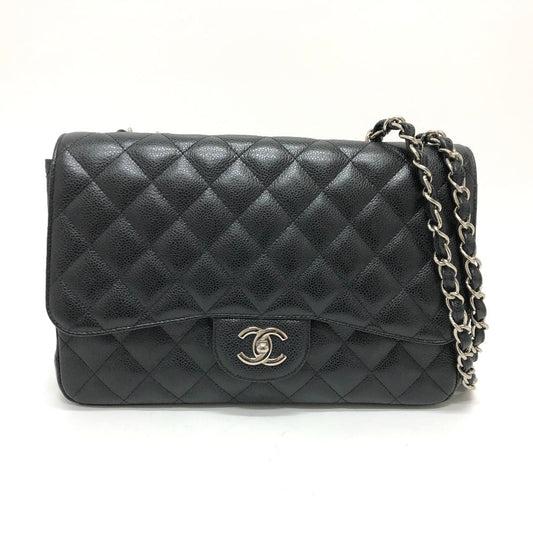 CHANEL Shoulder Bag A28600 Caviar skin black Matrasse 30