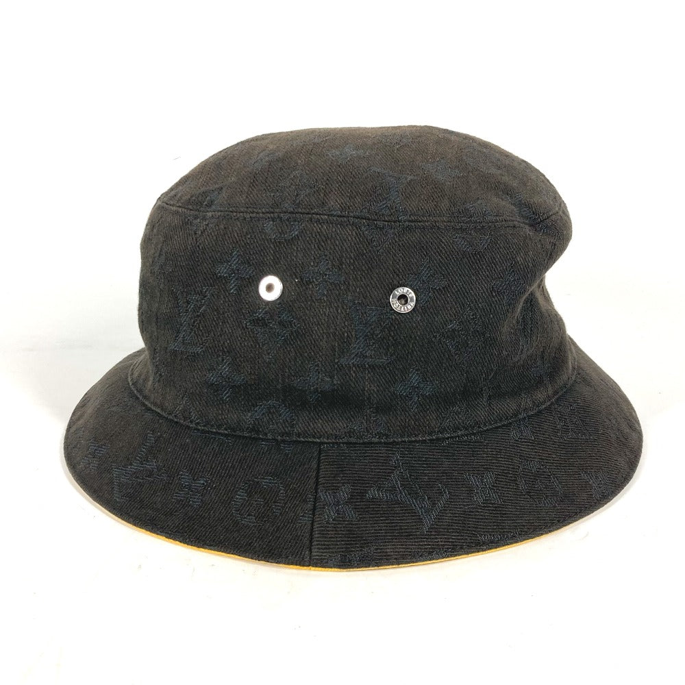LOUIS VUITTON hat Cotton, Polyester black Hat Hat Bucket Hat Bob Hat Chapo Monogram Denim 60