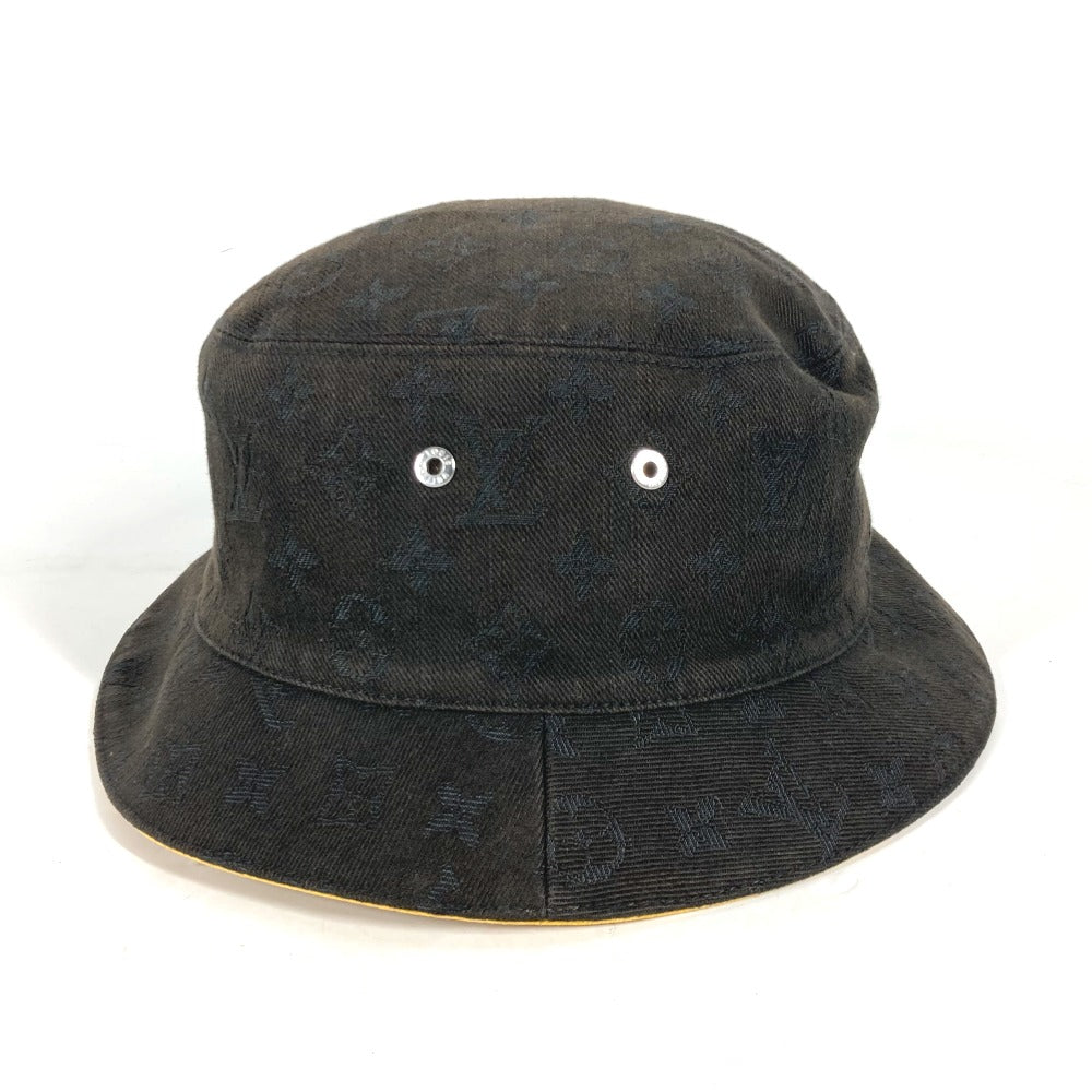 LOUIS VUITTON hat Cotton, Polyester black Hat Hat Bucket Hat Bob Hat Chapo Monogram Denim 60