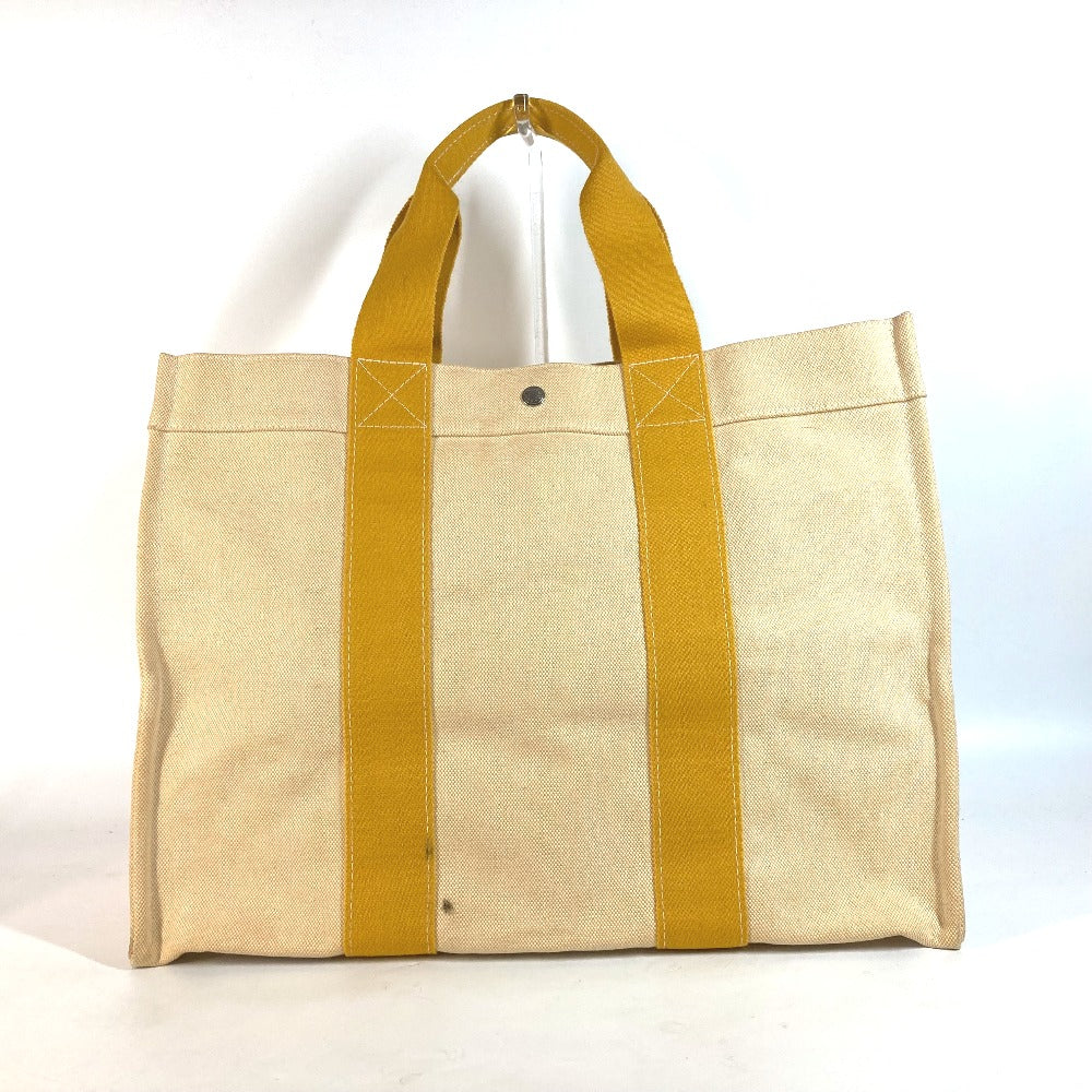 HERMES Shoulder Bag canvas yellow Bora Bora GM
