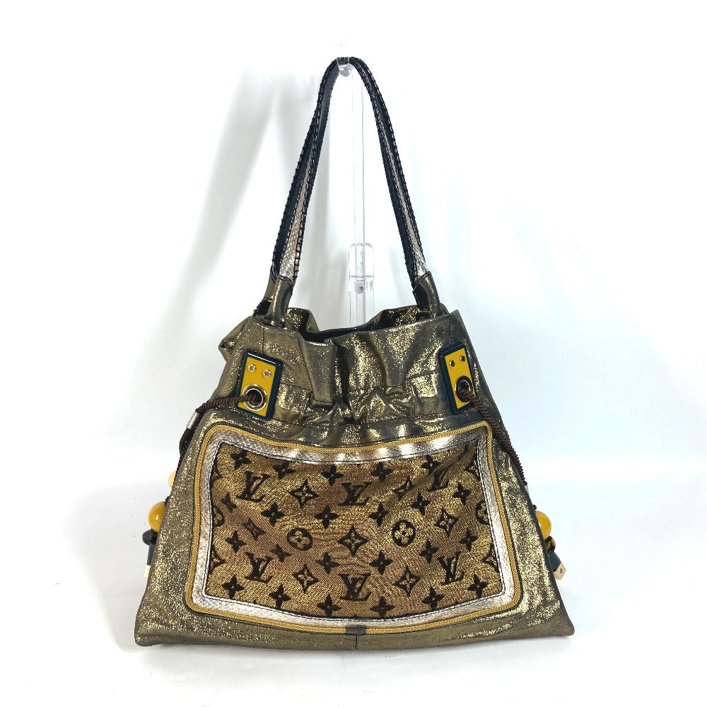 LOUIS VUITTON Shoulder Bag Leather, Canvas gold cruise line monogram sunbird Women