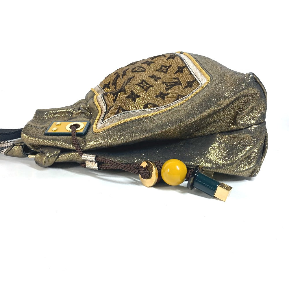 LOUIS VUITTON Shoulder Bag Leather, Canvas gold cruise line monogram sunbird Women