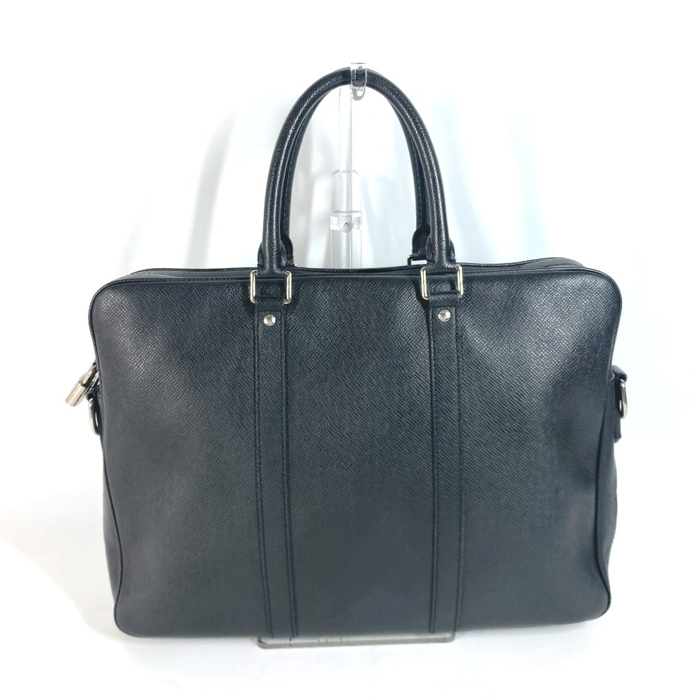 LOUIS VUITTON Handbag Taiga Leather black Taiga PDV Portodocument Voyage PM