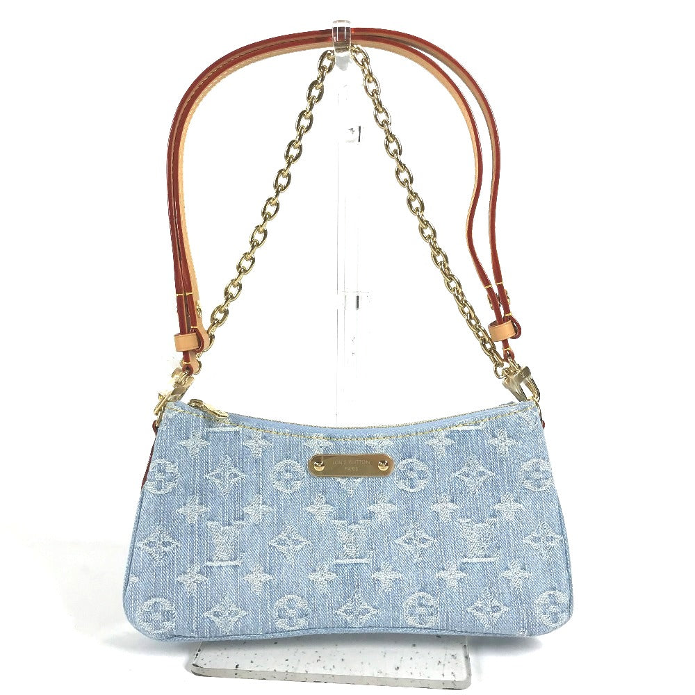 LOUIS VUITTON Shoulder Bag Monogram denim blue Monogram denim Pochette Live
