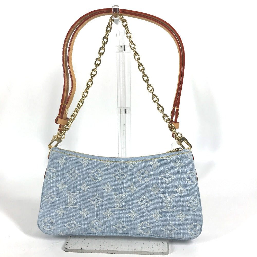 LOUIS VUITTON Shoulder Bag Monogram denim blue Monogram denim Pochette Live