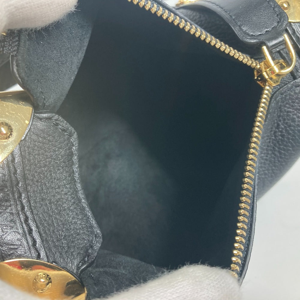 LOUIS VUITTON Handbag M23817 Leather , Grained Calf Leather black Clutch bag pouch Side Trunk PM Women