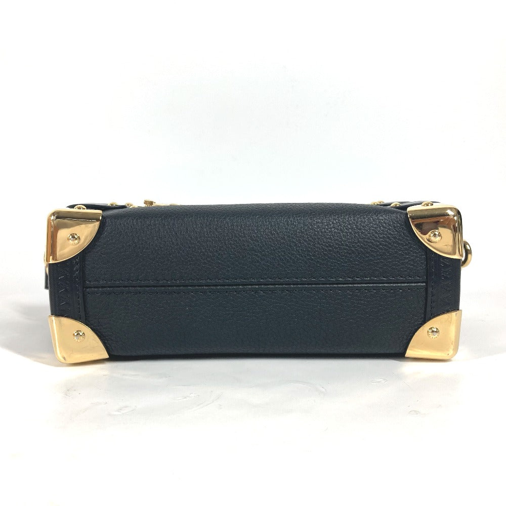 LOUIS VUITTON Handbag M23817 Leather , Grained Calf Leather black Clutch bag pouch Side Trunk PM Women