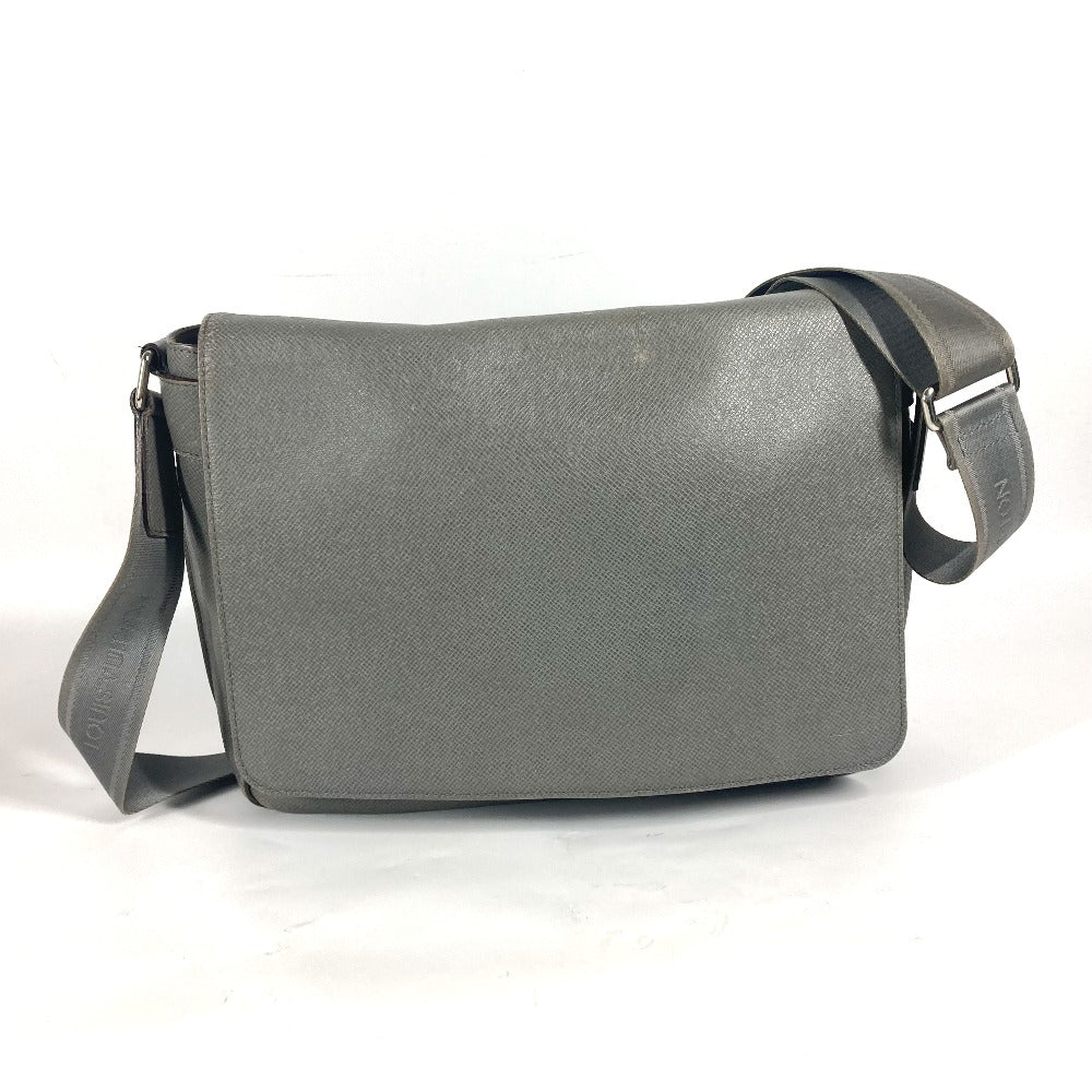 LOUIS VUITTON Shoulder Bag Taiga Leather gray Taiga Roman MM mens