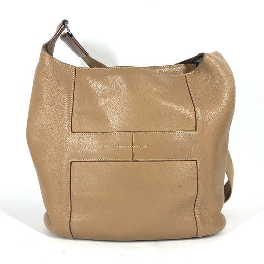HERMES Shoulder Bag leather beige Good News PM Women