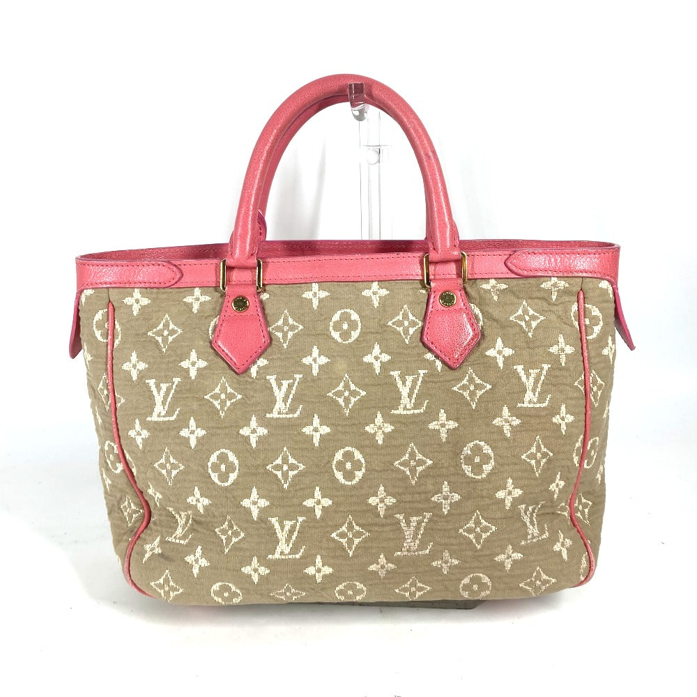 LOUIS VUITTON Tote Bag Leather / canvas pink Monogram Sabia Hippo MM