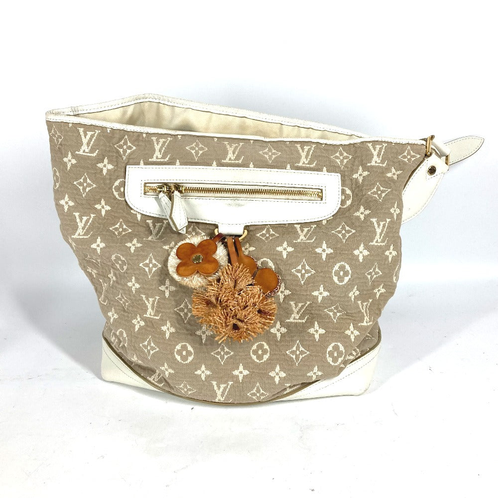 LOUIS VUITTON Shoulder Bag Cotton, Leather beige Monogram Sabia Buzzus PM Women