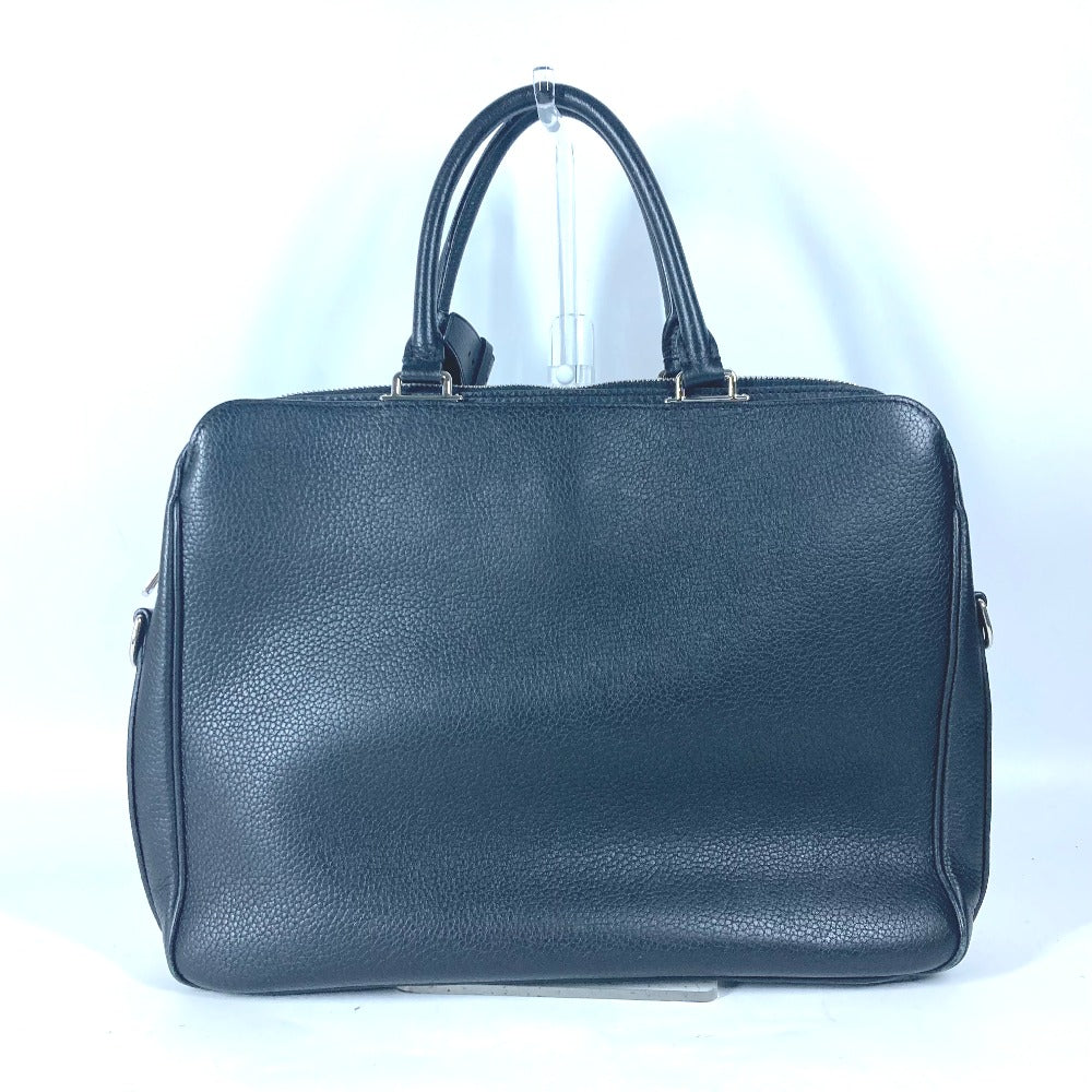 LOUIS VUITTON Business bag Taurillon Clemence Leather black Armando Briefcase PM mens