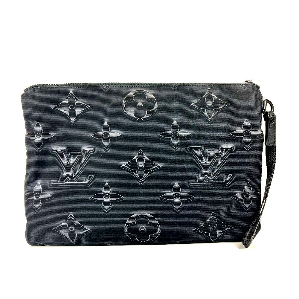 LOUIS VUITTON Clutch bag Nylon black Monogram Reversible A4 Pochette unisex(Unisex)