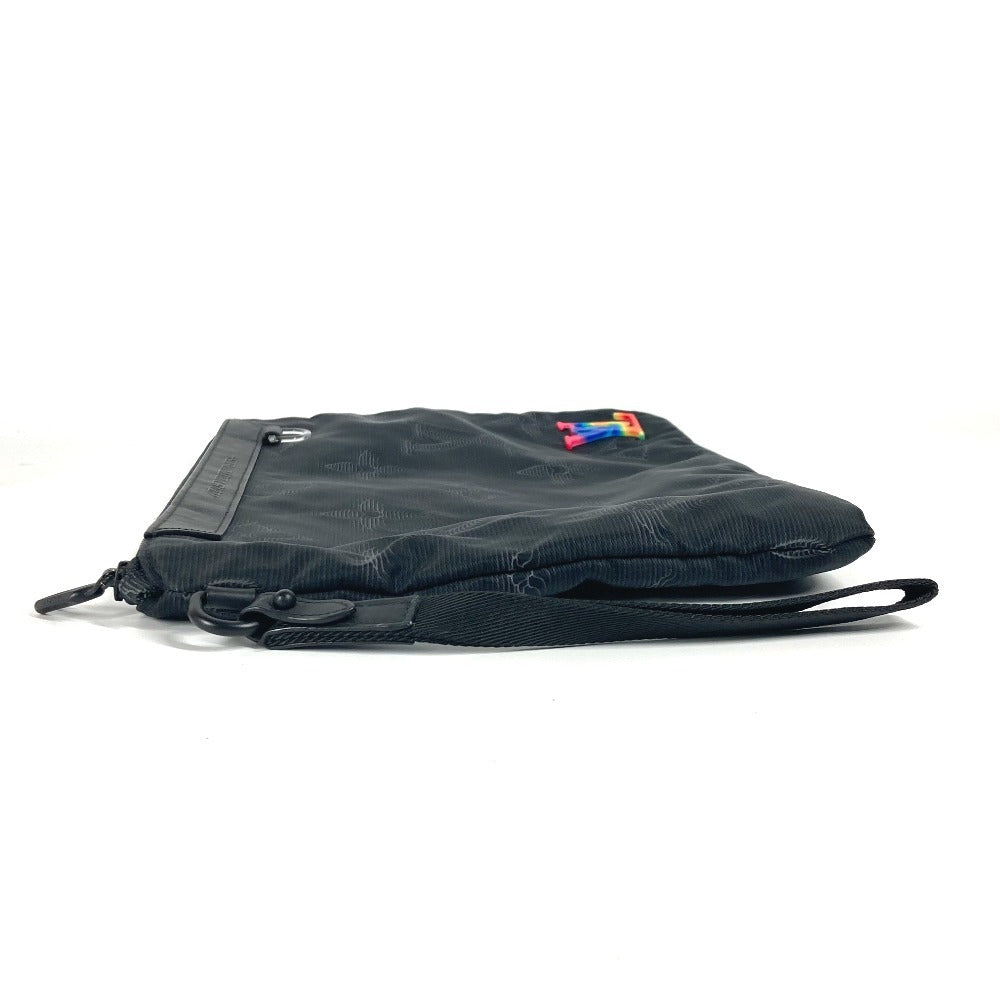 LOUIS VUITTON Clutch bag Nylon black Monogram Reversible A4 Pochette unisex(Unisex)