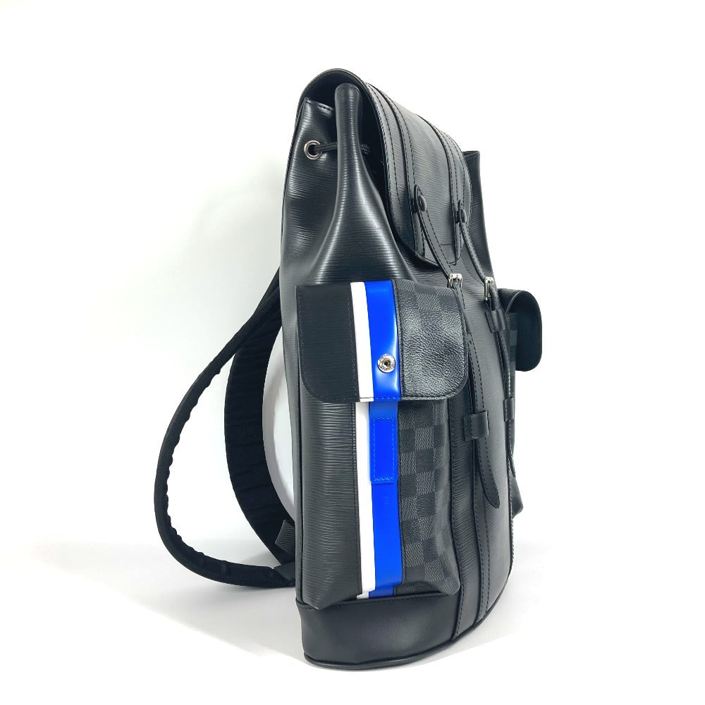 LOUIS VUITTON Backpack Epi Leather, Monogram Eclipse Canvas black Epi Monogram Eclipse Christopher PM