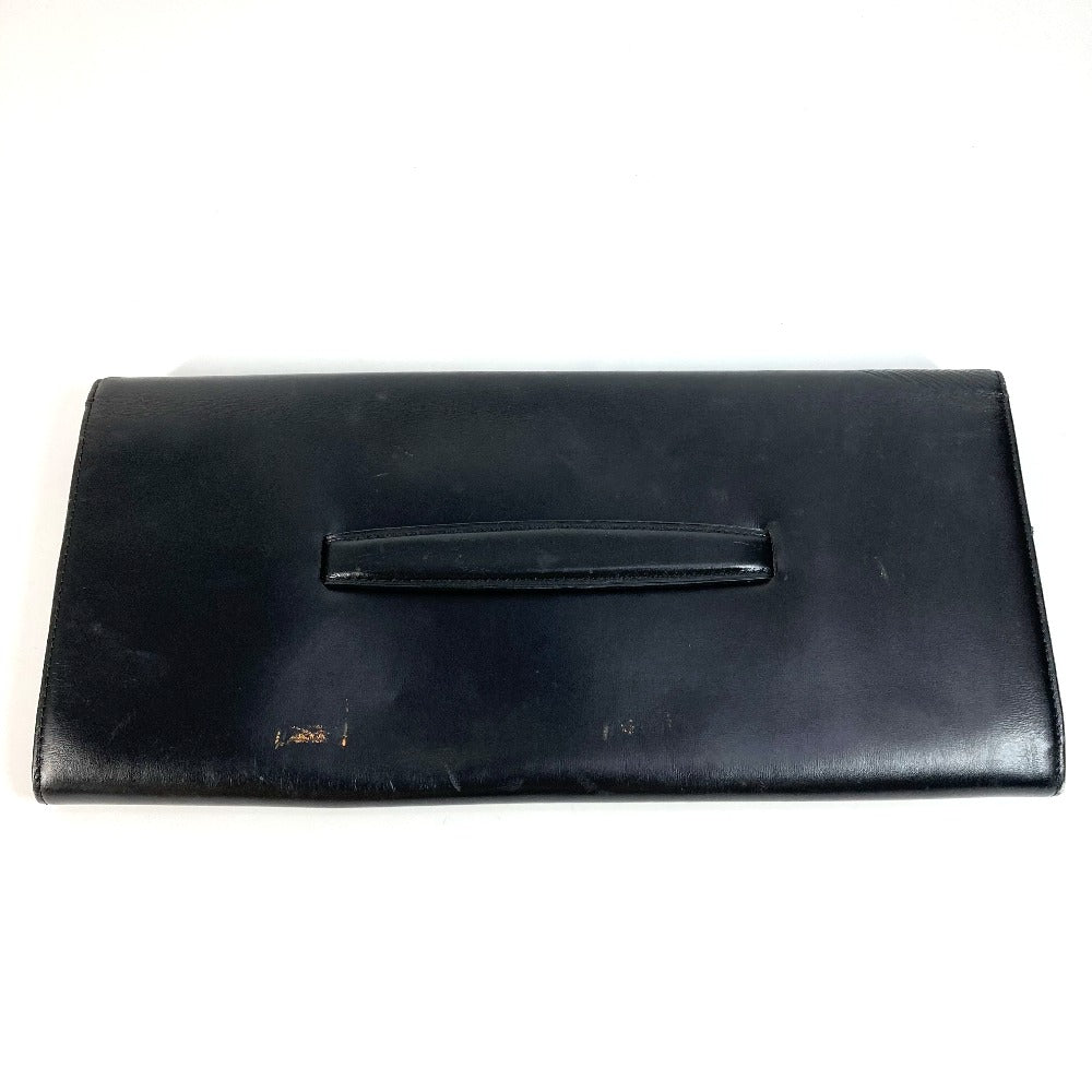 LOUIS VUITTON Clutch bag leather black Opera line Mycenae