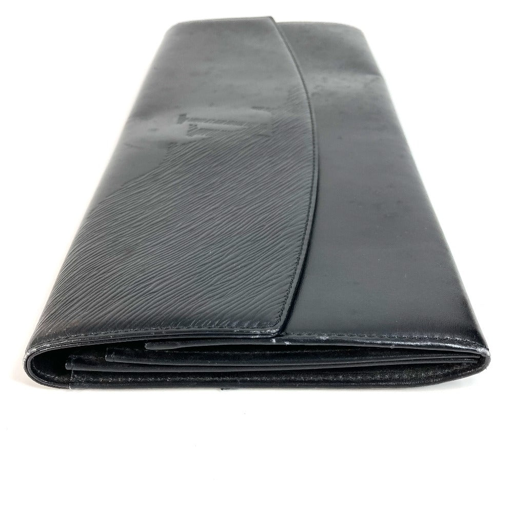 LOUIS VUITTON Clutch bag leather black Opera line Mycenae