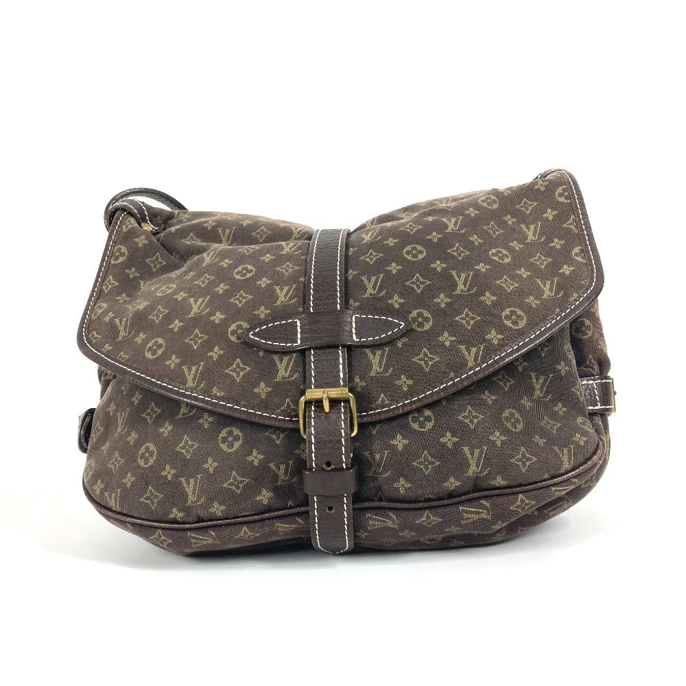 LOUIS VUITTON Shoulder Bag Monogram Mini-LinCanvas Brown Monogram mini run Saumur 30