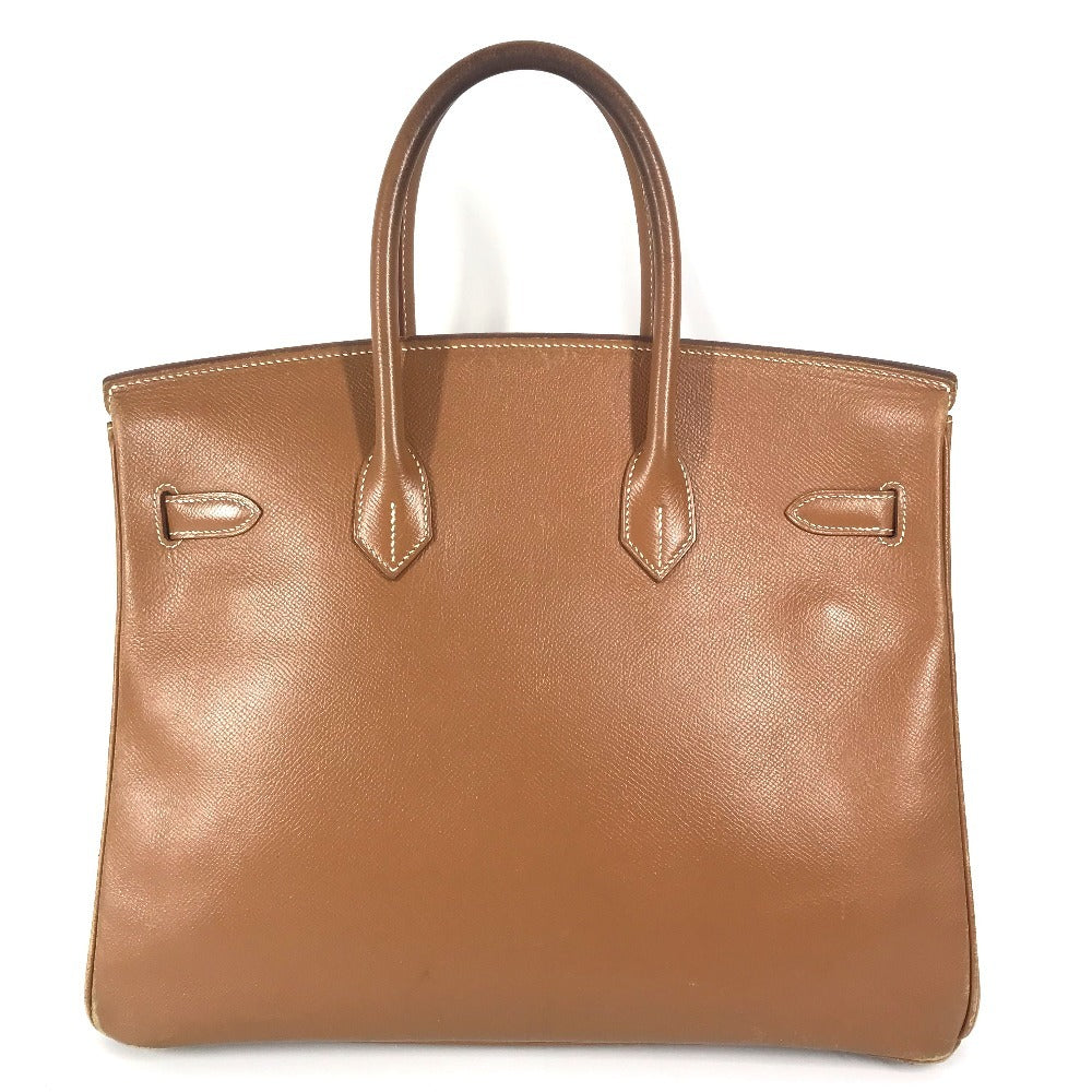 HERMES Handbag leather gold Tote Bag Birkin 35