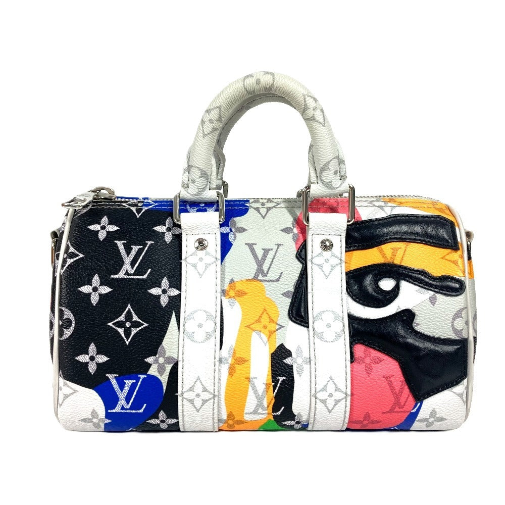 LOUIS VUITTON Shoulder Bag Monogram canvas, leather multicolor Monogram LV Portrait Keepall ・bandouliere 25