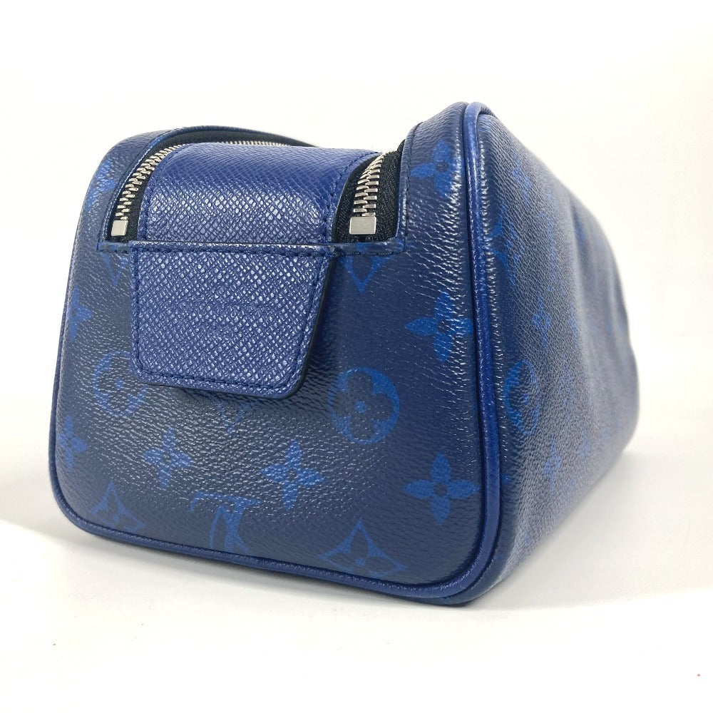 LOUIS VUITTON business bag Taiga Leather, Monogram Canvas blue Taigalama Dop kit