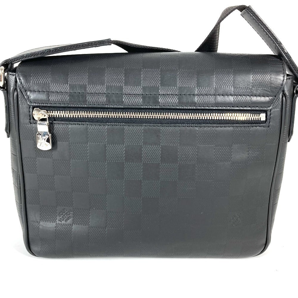 LOUIS VUITTON Shoulder Bag Damier Anfini Leather black Damier Anfini District PM NV3