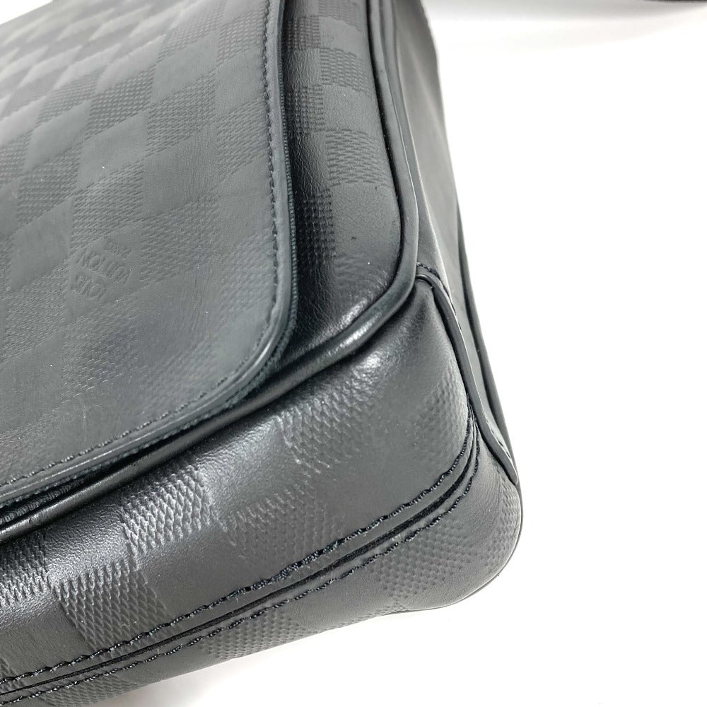 LOUIS VUITTON Shoulder Bag Damier Anfini Leather black Damier Anfini District PM NV3