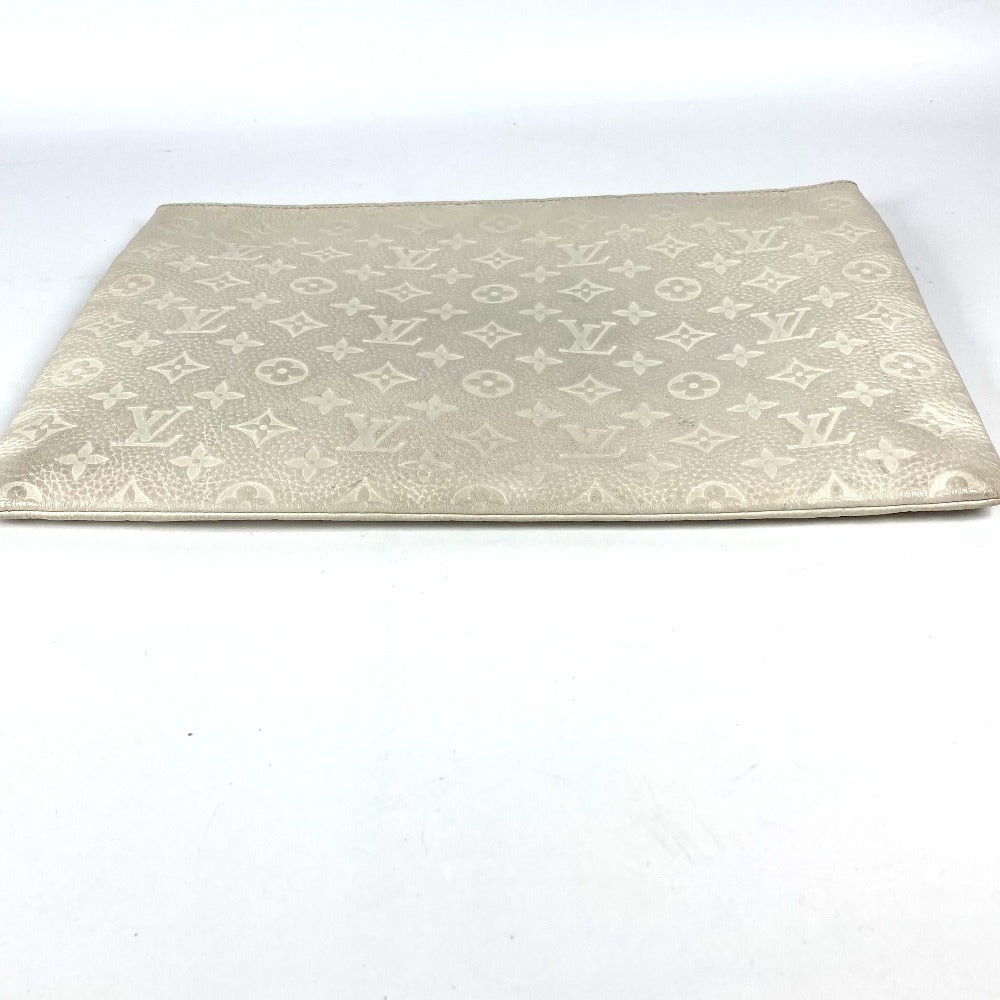 LOUIS VUITTON Clutch bag Taurillon Clemence Leather white Taurillon Clemence Monogram Pochette A4