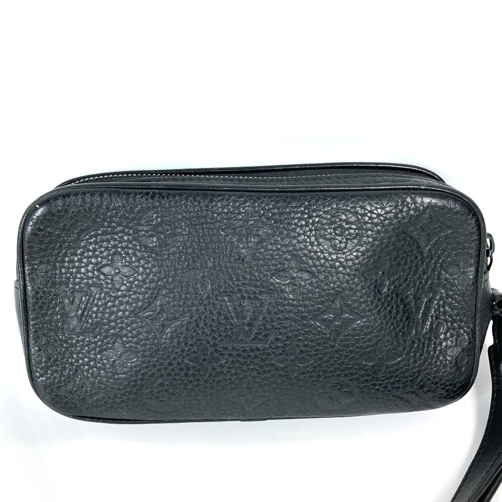 LOUIS VUITTON Clutch bag Taurillon Clemence Leather black Monogram Taurillon Clemence Chain Pochette Volga