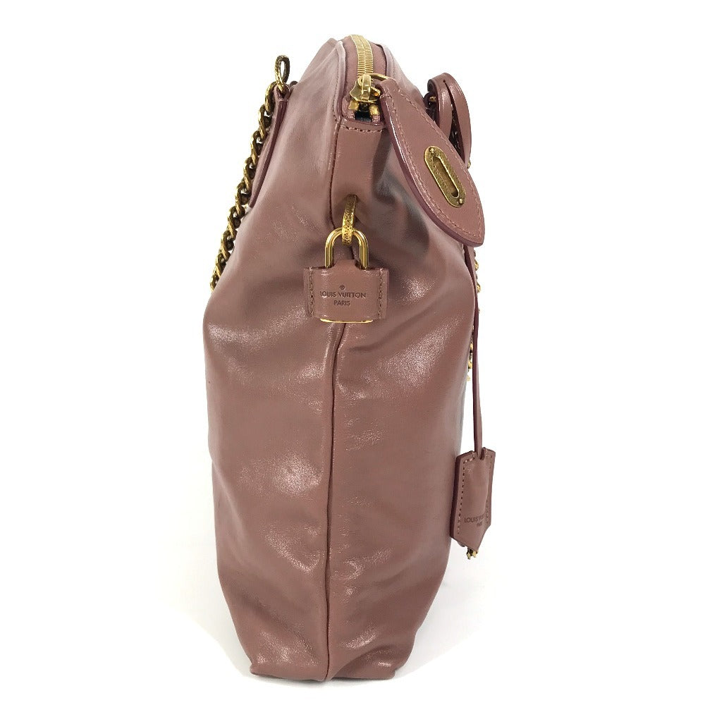 LOUIS VUITTON Shoulder Bag Calf leather pink Lockit Chain