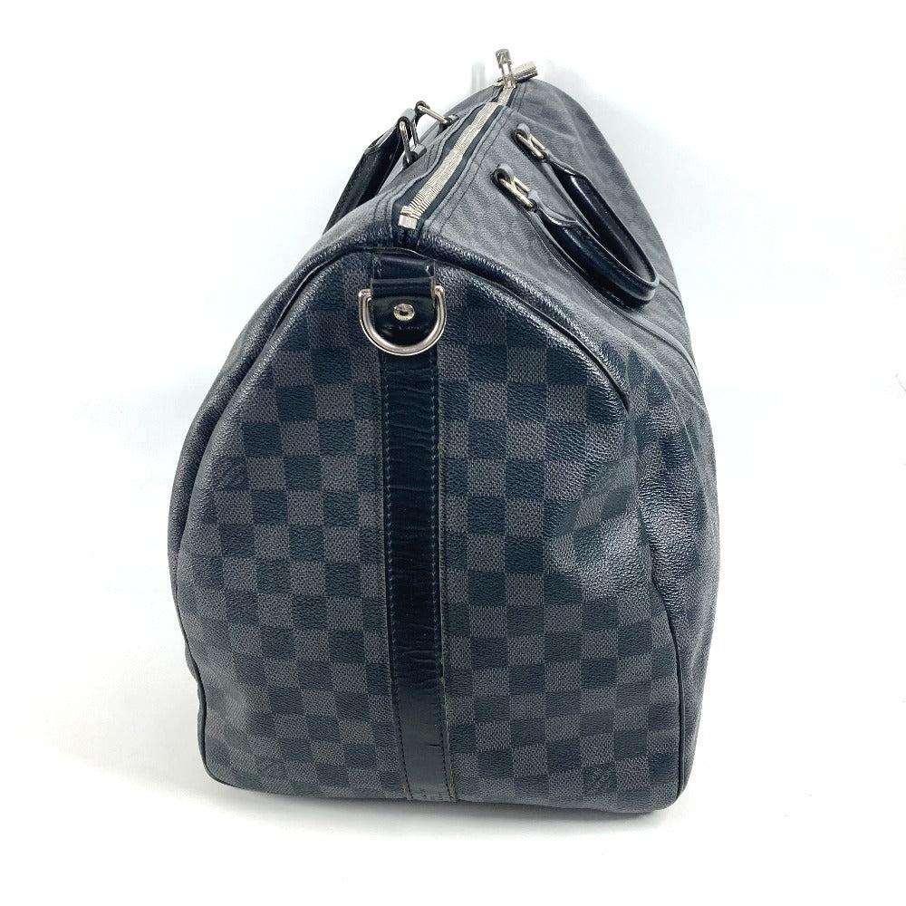 LOUIS VUITTON Boston Duffel bag Damier Grafitto Canvas black Damier Grafitte Keepall bandouliere55