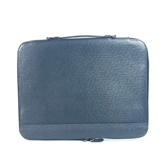LOUIS VUITTON Clutch bag Taiga Leather black Taiga Vladimir
