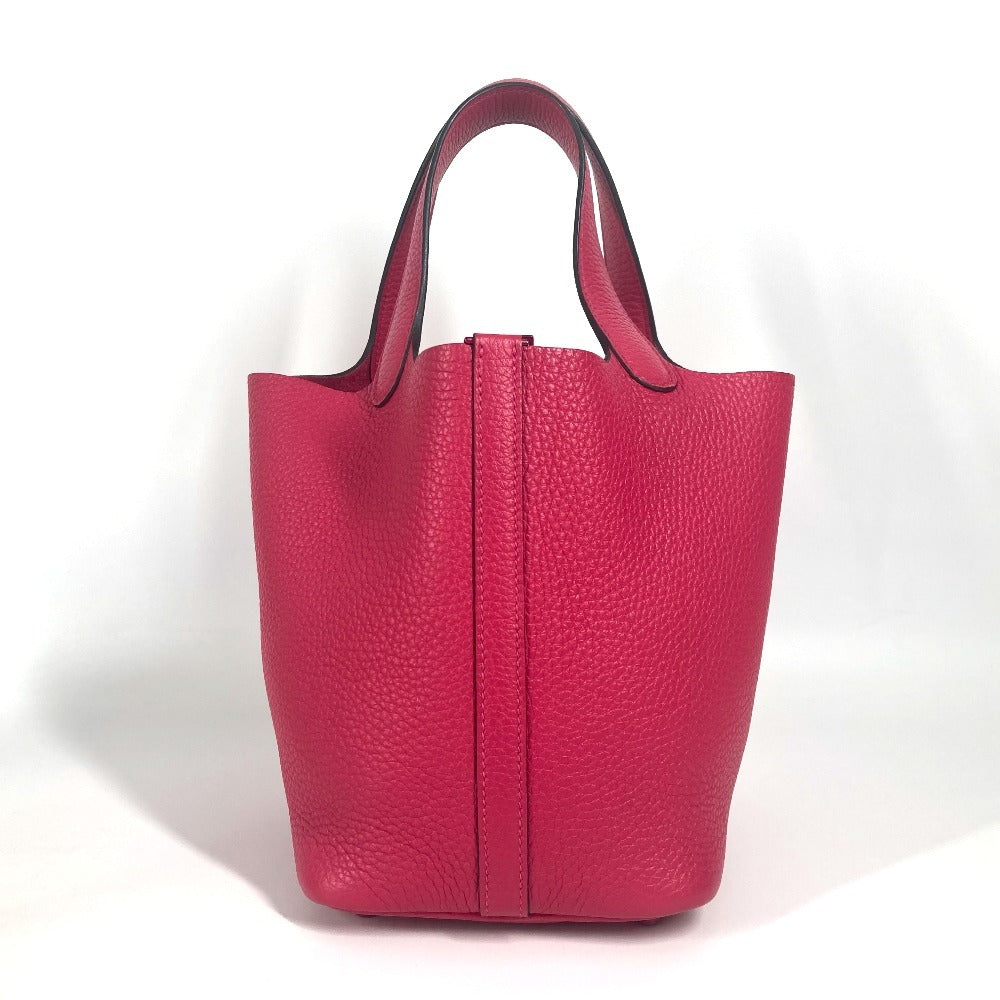 HERMES Handbag Taurillon Clemence pink Picotin Lock PM 18