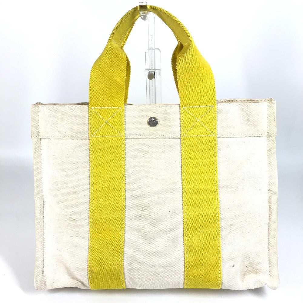 HERMES Tote Bag canvas yellow Bora Bora PM