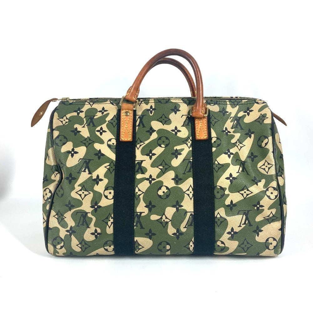 LOUIS VUITTON Handbag , Monogram Canvas green Monogram Flage by Takashi Murakami