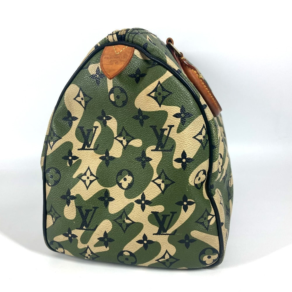 LOUIS VUITTON Handbag , Monogram Canvas green Monogram Flage by Takashi Murakami