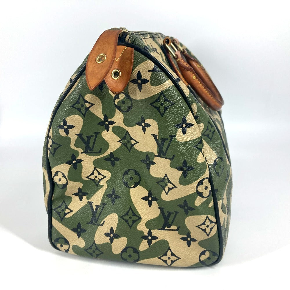 LOUIS VUITTON Handbag , Monogram Canvas green Monogram Flage by Takashi Murakami