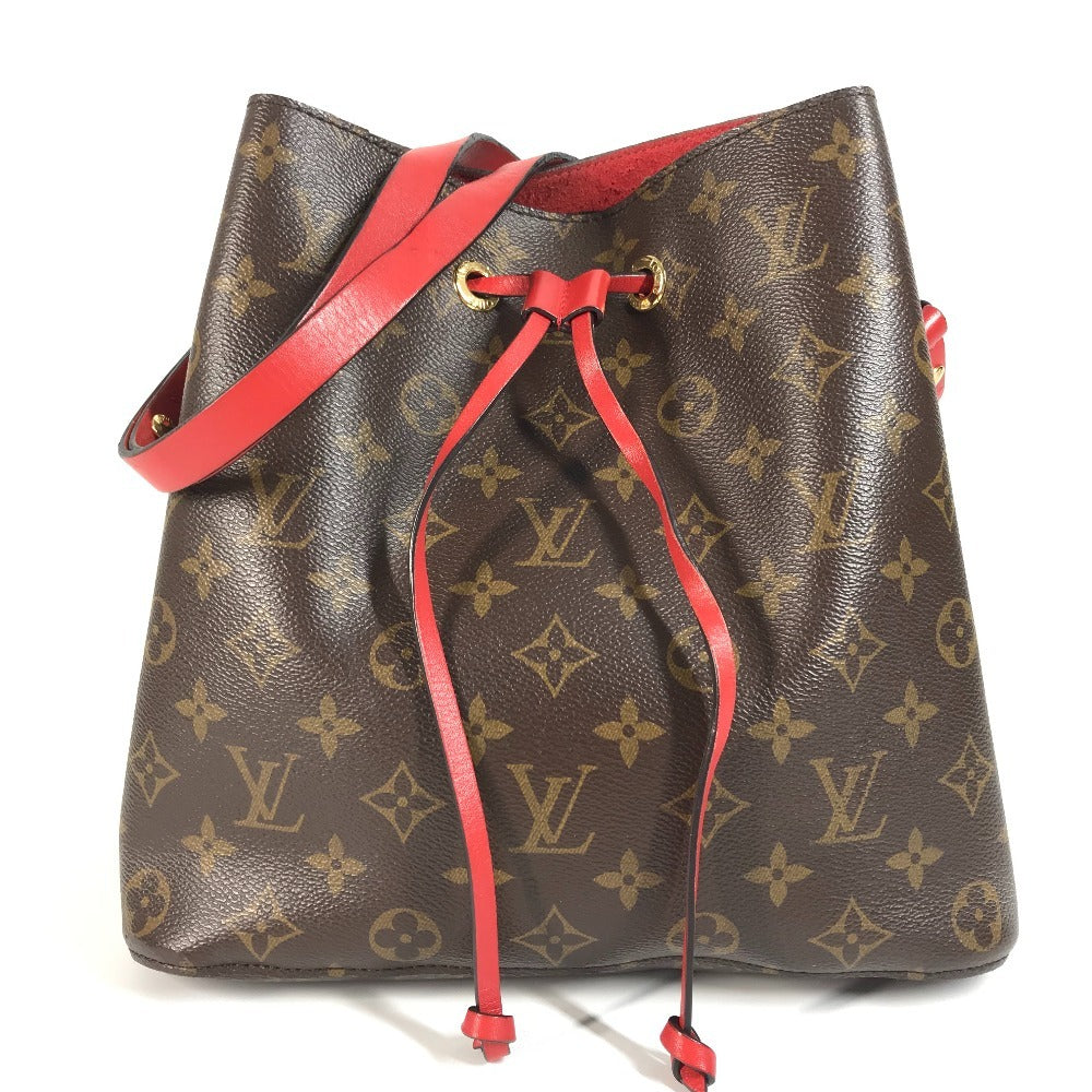 LOUIS VUITTON Shoulder Bag Monogram canvas Red Monogram Neo Noe MM