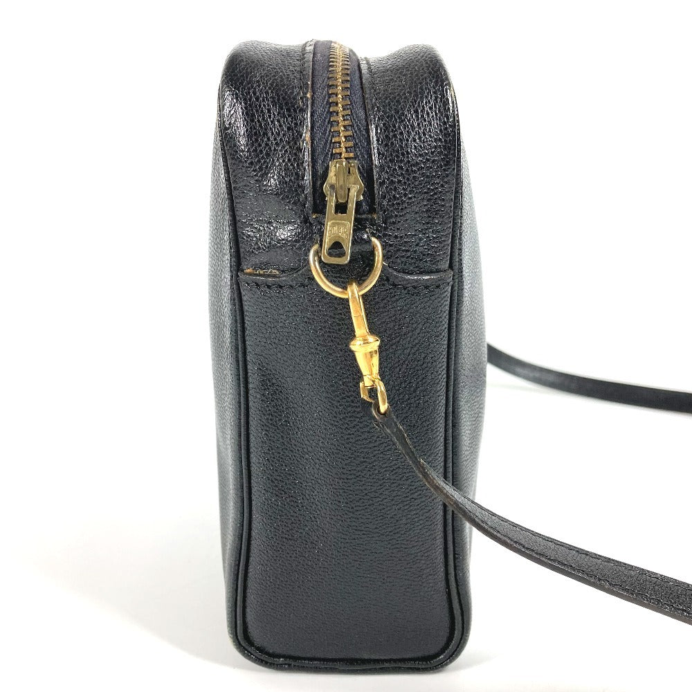 HERMES Shoulder Bag leather black Jockey Horse Cheval
