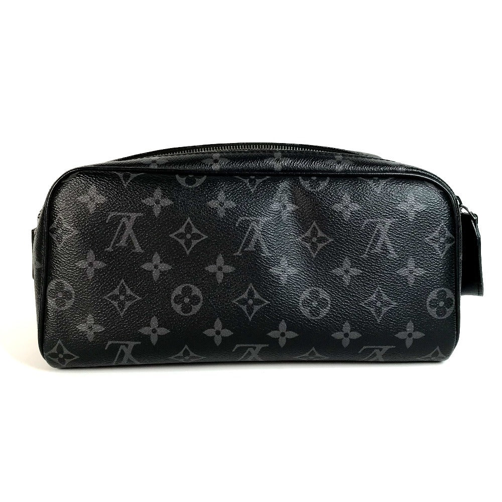 LOUIS VUITTON business bag leather black Monogram Eclipse Dop kit