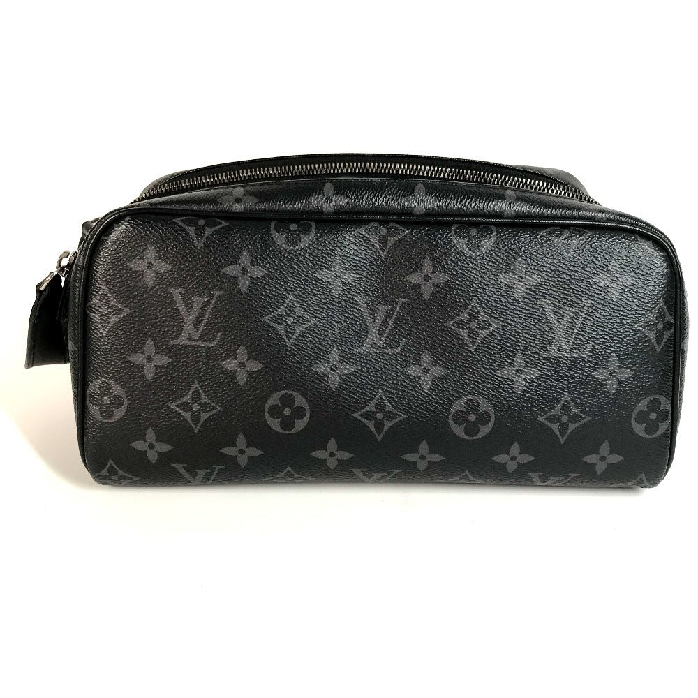 LOUIS VUITTON business bag leather black Monogram Eclipse Dop kit