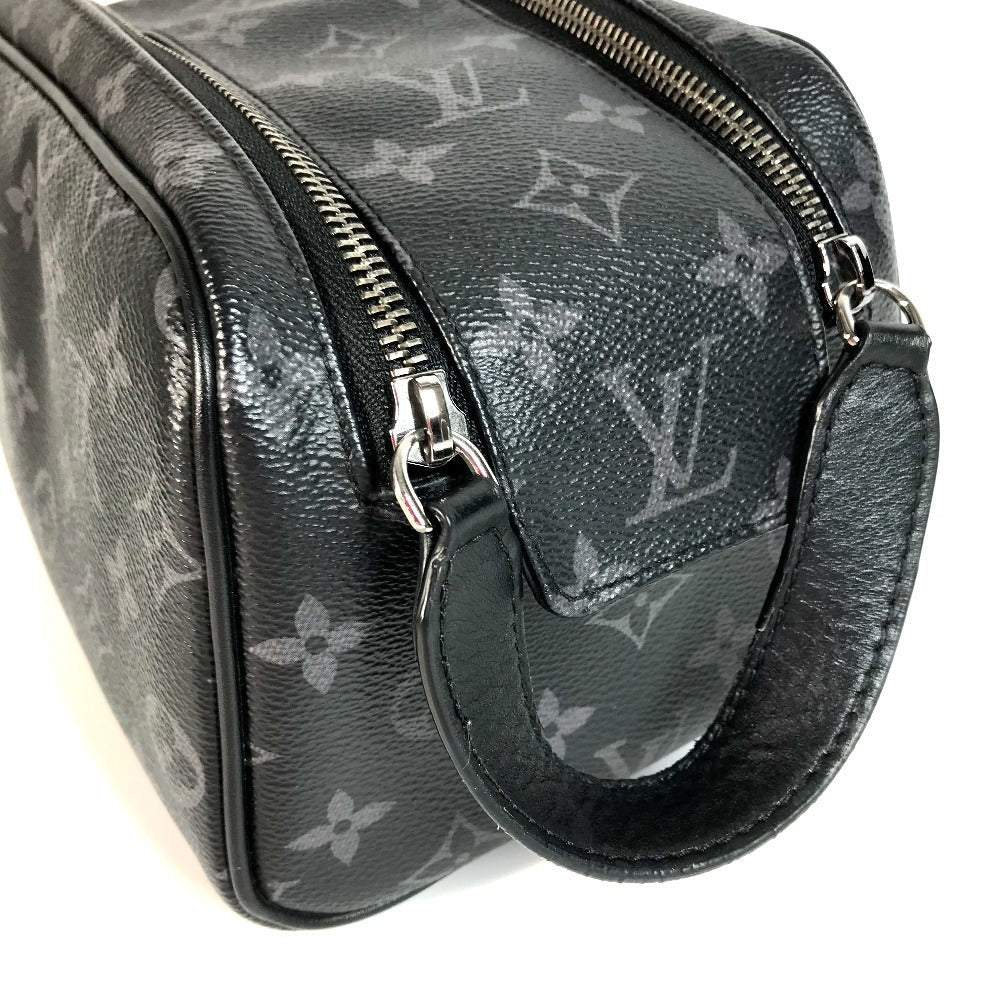 LOUIS VUITTON business bag leather black Monogram Eclipse Dop kit