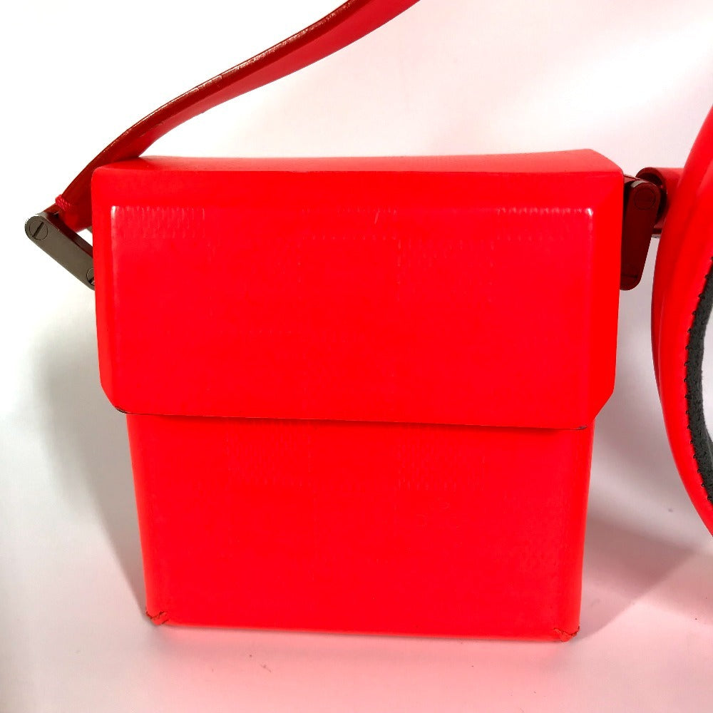   LOUIS VUITTON Shoulder Bag damier glacé leather Red type Damie Grasset Marty