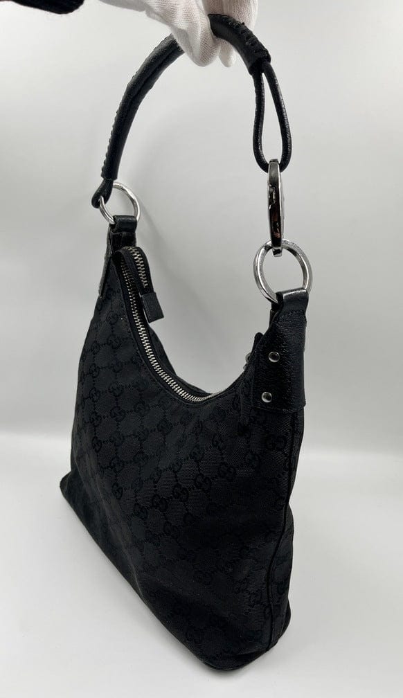 Gucci Leather Canvas Shoulder Bag Style 18