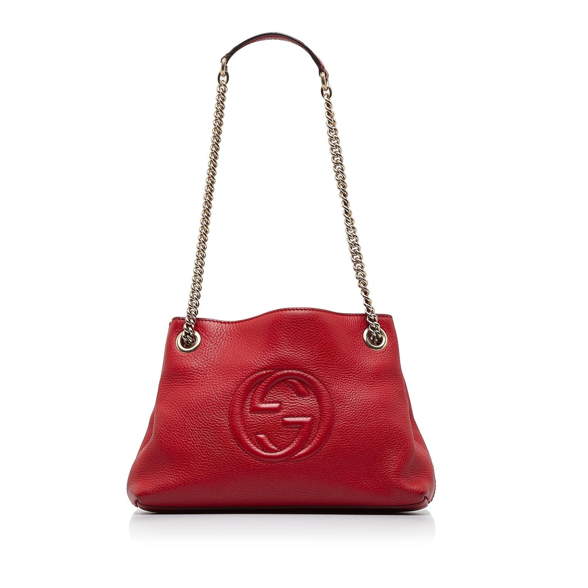 Gucci Soho Red Leather Chain Tote Style 2