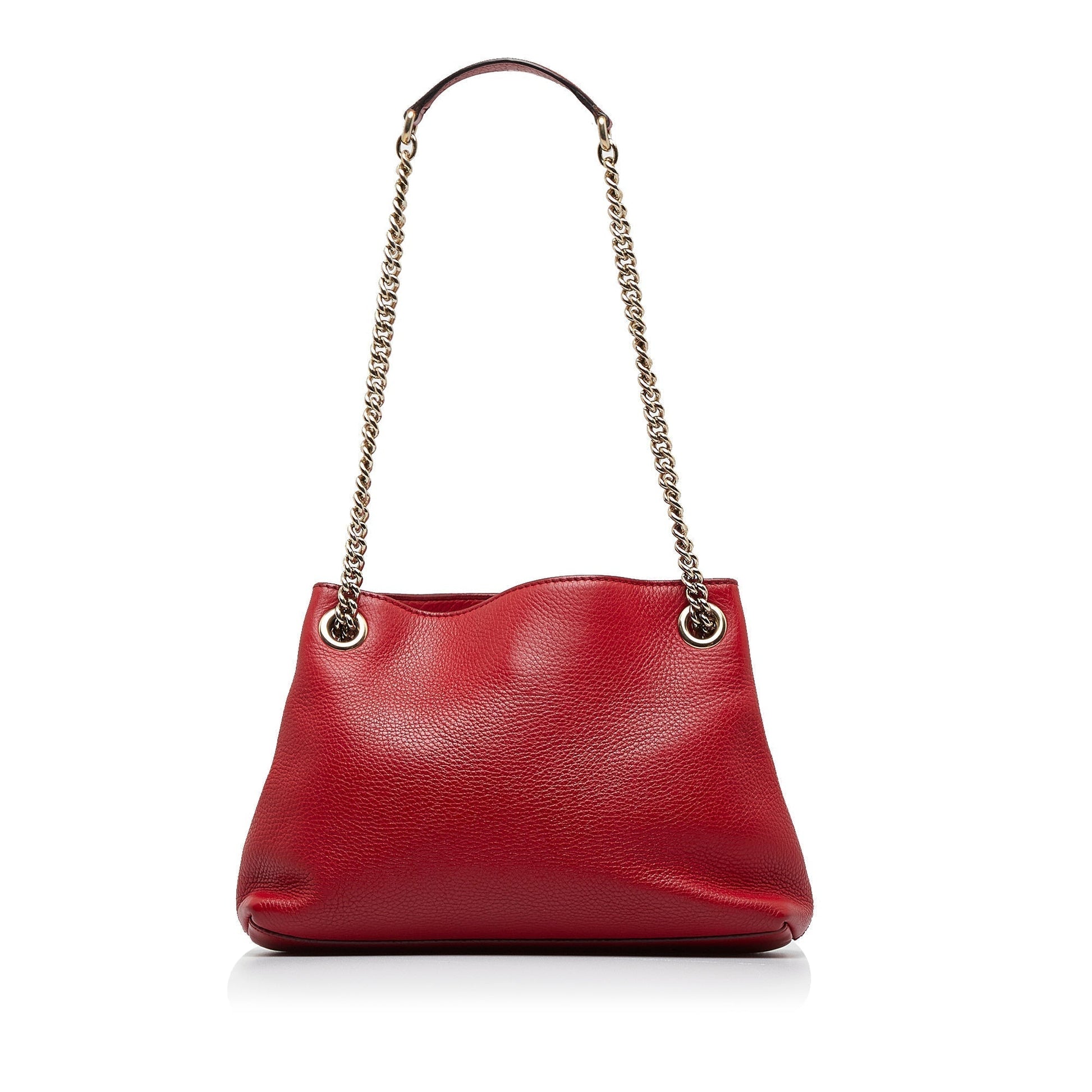 Gucci Soho Red Leather Chain Tote Style 2